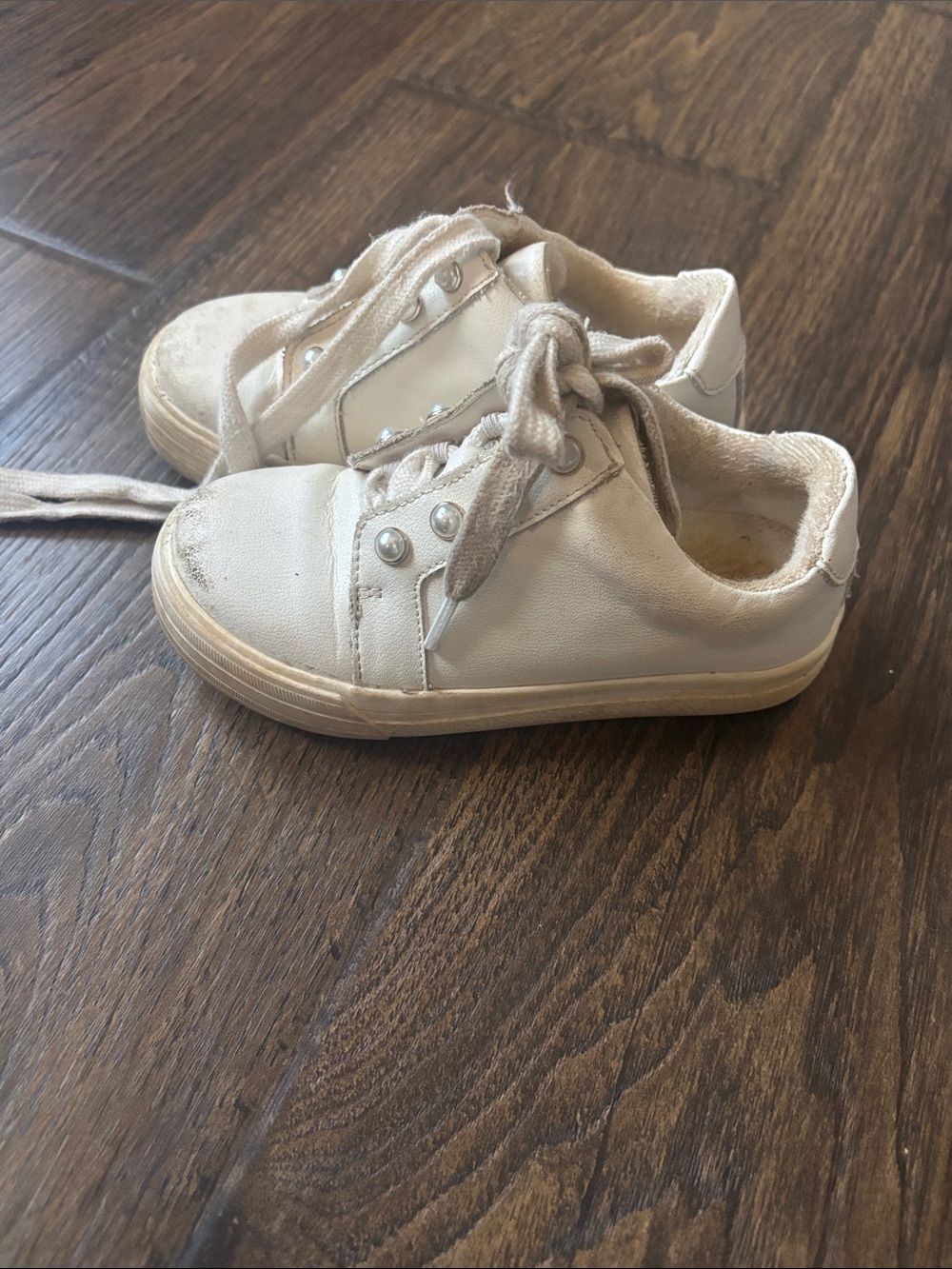 Copper Key Cream Kids Lace-Up Sneakers